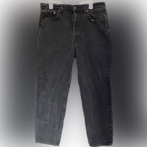 Vintage Levis Jeans Mens 38x32  Denim Pants 555 Straight Black Casaul Adult
